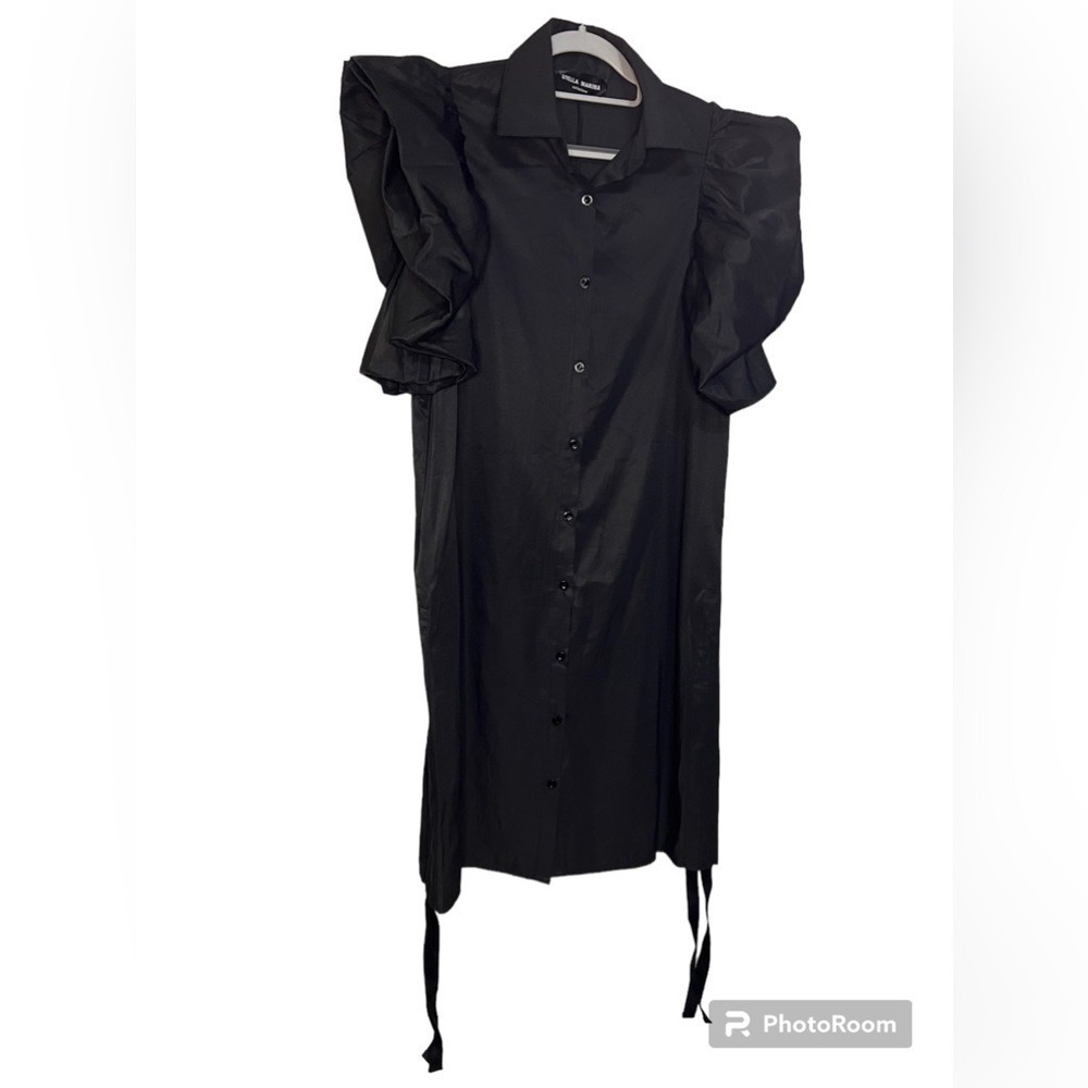 Stella Marina Collezione Puff Ruffle sleeve shirt dress modern classy whimsigoth